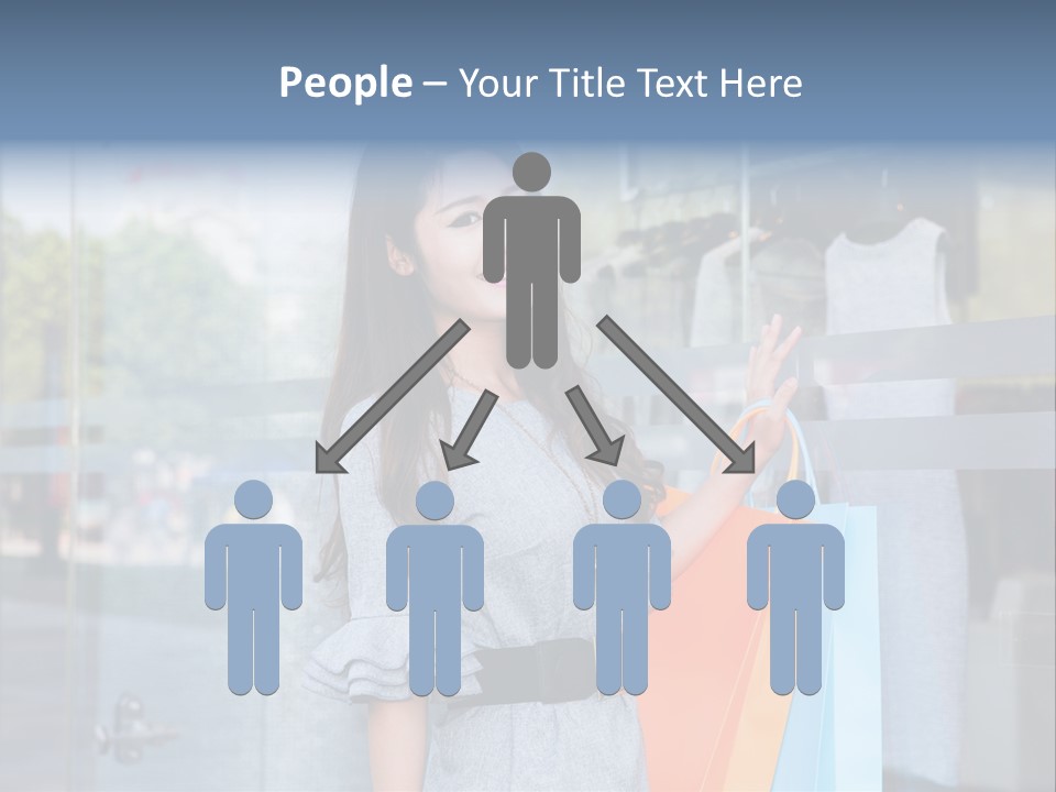 Woman Buy Happiness PowerPoint Template