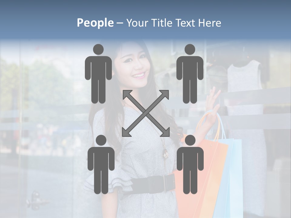 Woman Buy Happiness PowerPoint Template