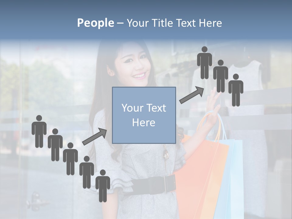 Woman Buy Happiness PowerPoint Template