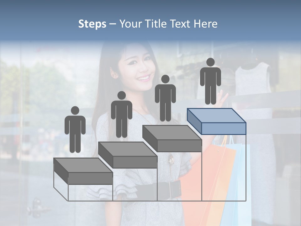 Woman Buy Happiness PowerPoint Template