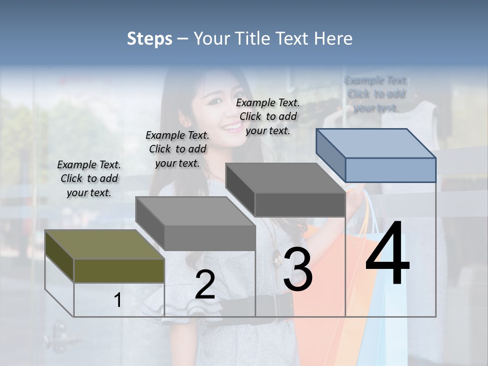 Woman Buy Happiness PowerPoint Template