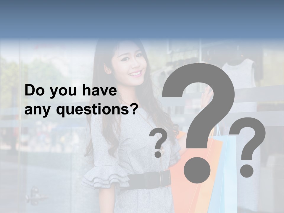 Woman Buy Happiness PowerPoint Template