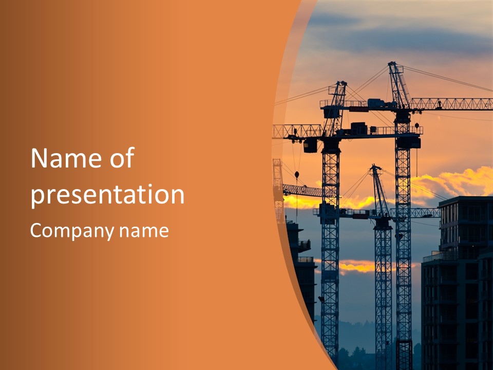 Mortgage Formwork Sky PowerPoint Template