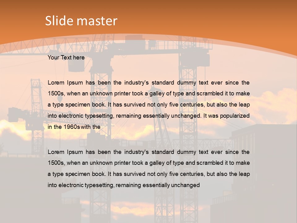 Mortgage Formwork Sky PowerPoint Template