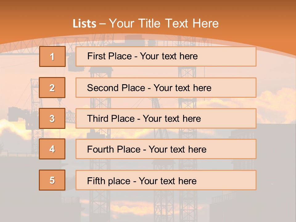 Mortgage Formwork Sky PowerPoint Template