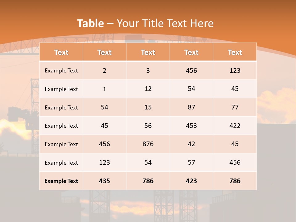 Mortgage Formwork Sky PowerPoint Template