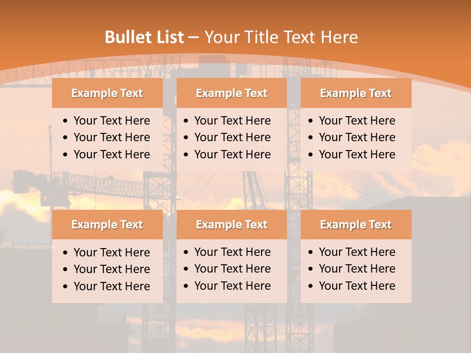 Mortgage Formwork Sky PowerPoint Template