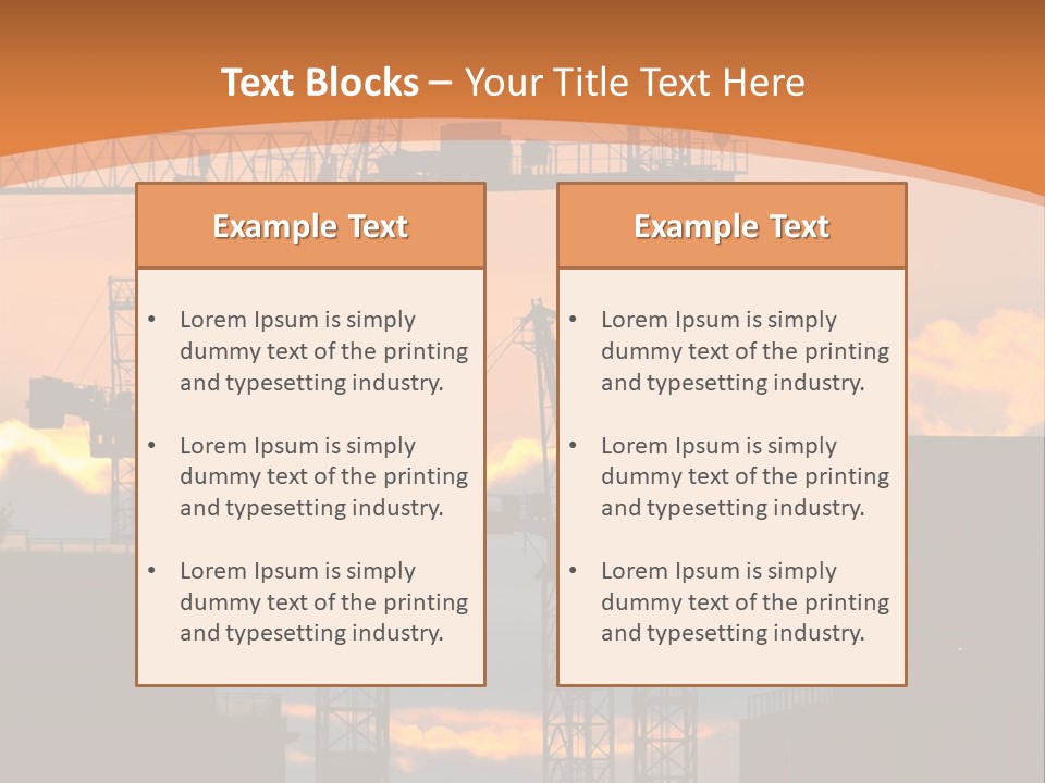 Mortgage Formwork Sky PowerPoint Template