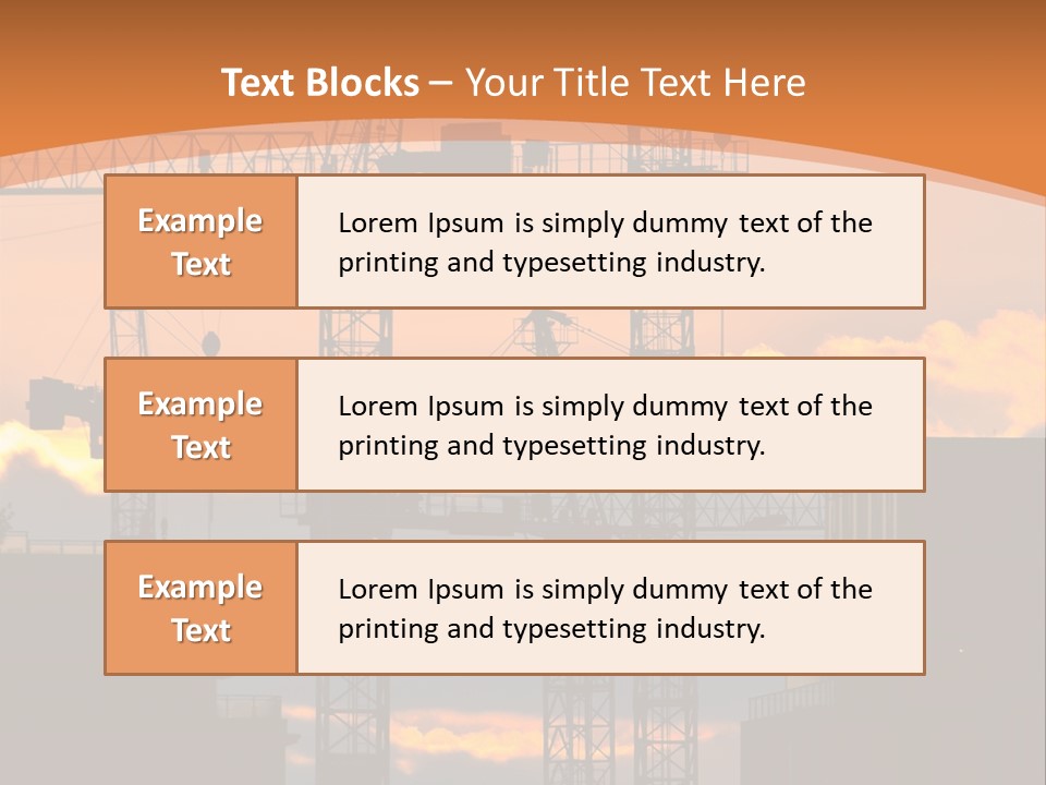 Mortgage Formwork Sky PowerPoint Template