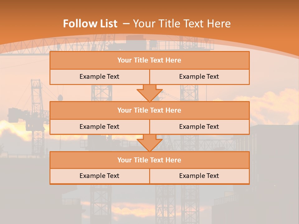 Mortgage Formwork Sky PowerPoint Template