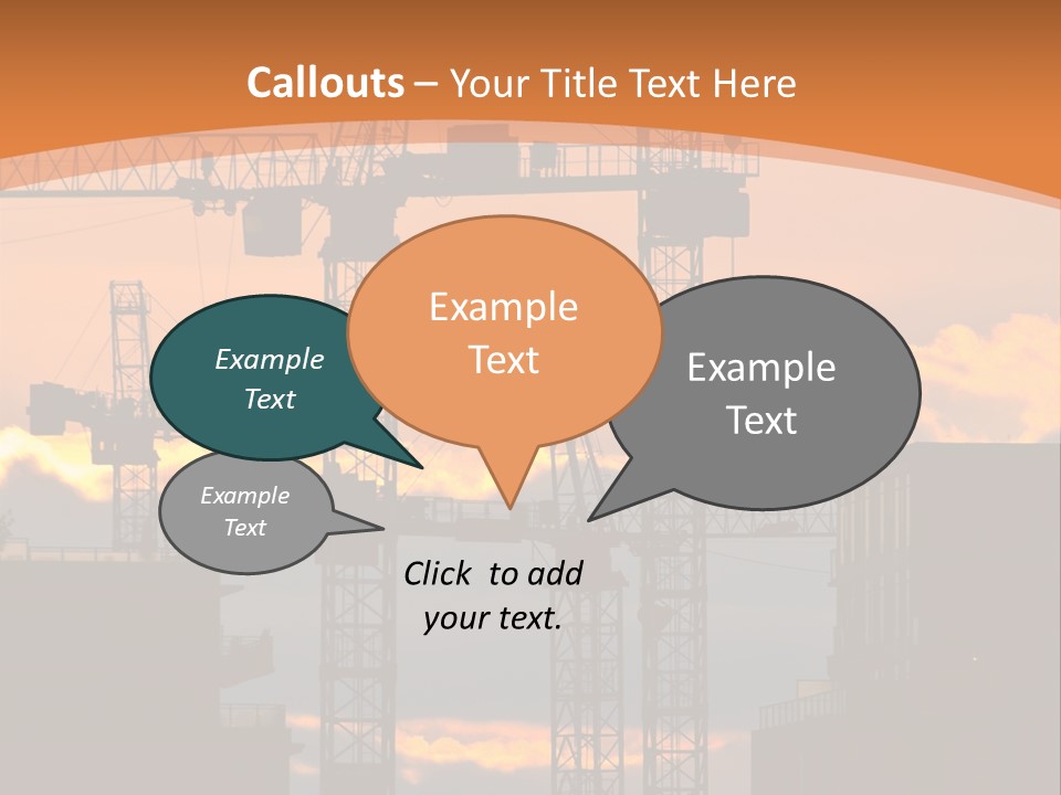 Mortgage Formwork Sky PowerPoint Template