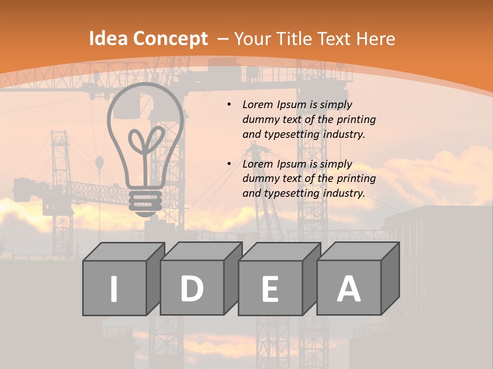 Mortgage Formwork Sky PowerPoint Template