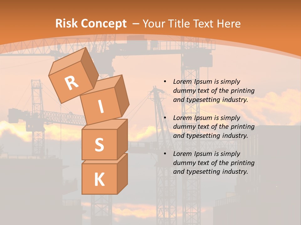 Mortgage Formwork Sky PowerPoint Template