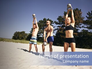 Summer Exercise Girya PowerPoint Template