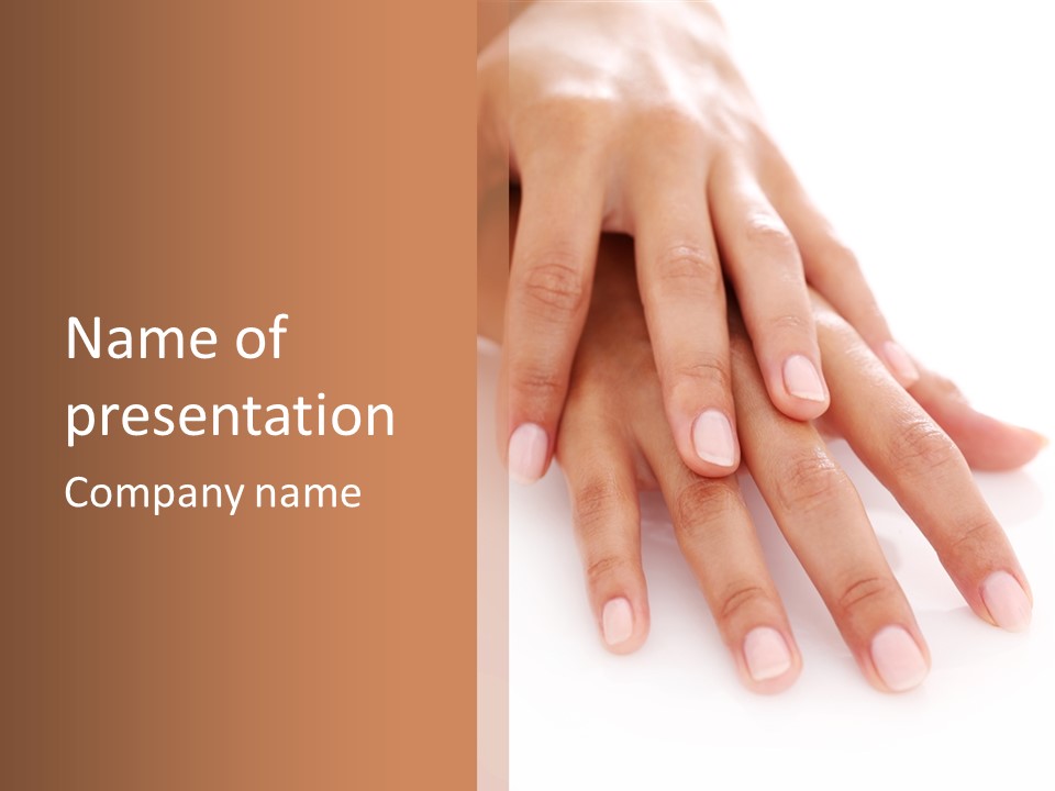 Skincare Soft Nail PowerPoint Template