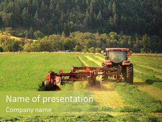 Field Windrow Agricultural PowerPoint Template