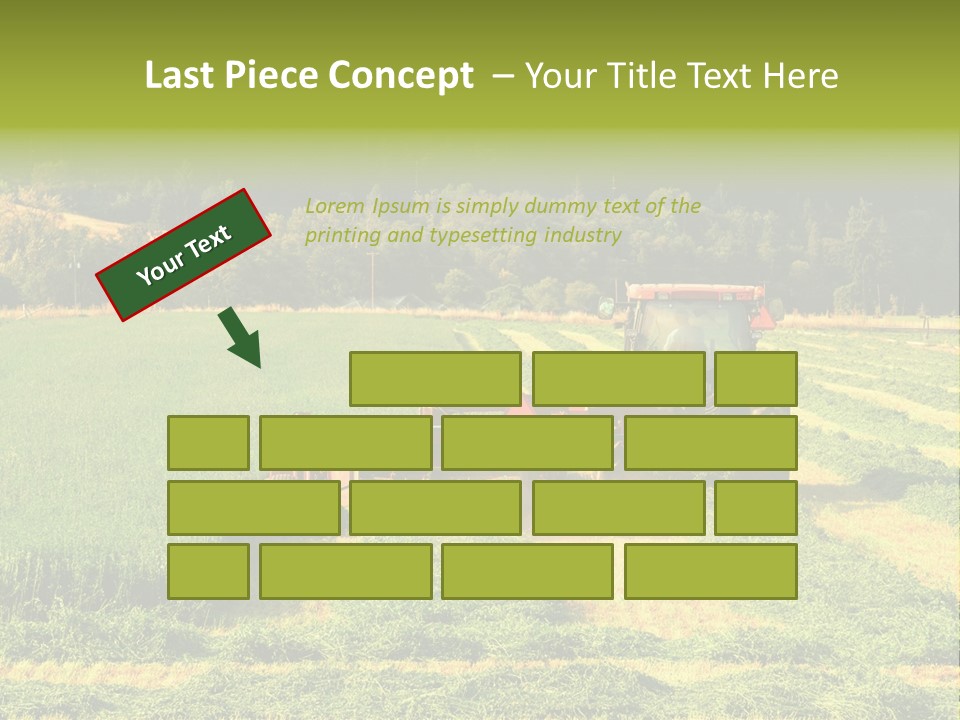 Field Windrow Agricultural PowerPoint Template