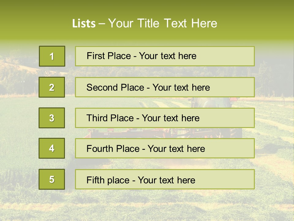 Field Windrow Agricultural PowerPoint Template