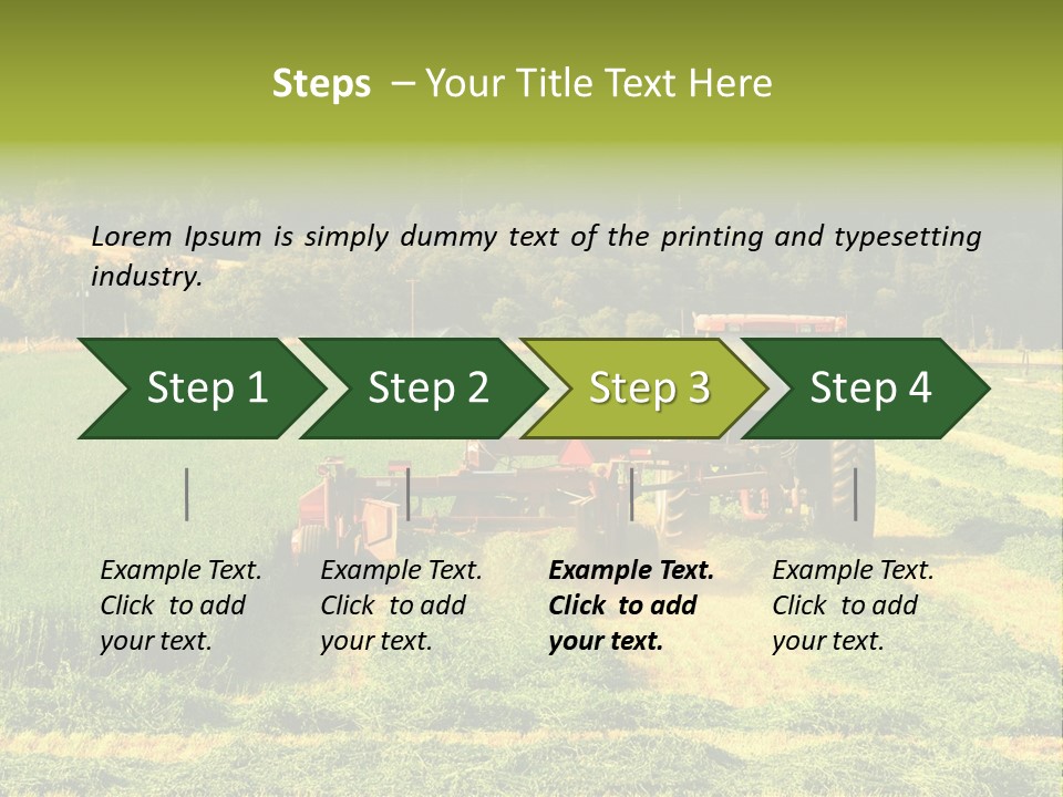 Field Windrow Agricultural PowerPoint Template