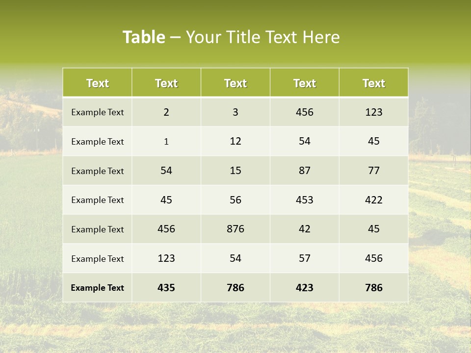 Field Windrow Agricultural PowerPoint Template