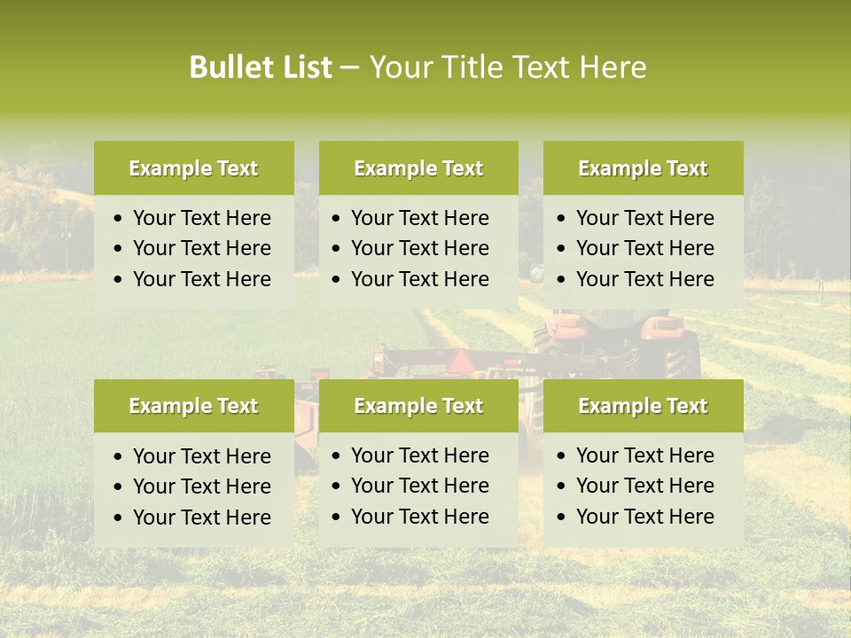 Field Windrow Agricultural PowerPoint Template