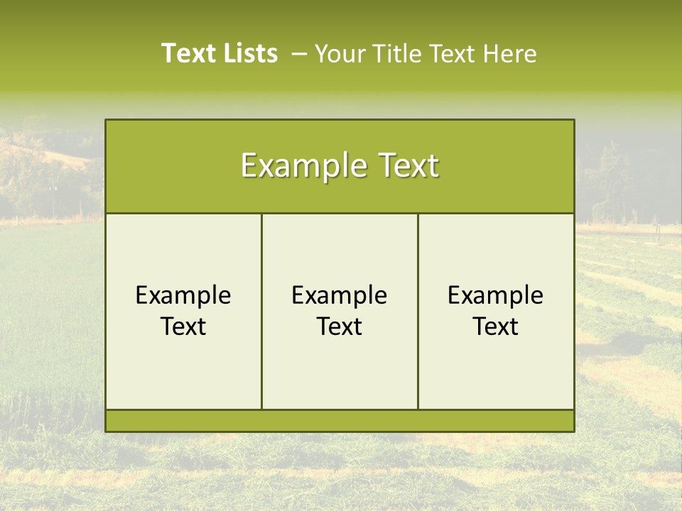Field Windrow Agricultural PowerPoint Template