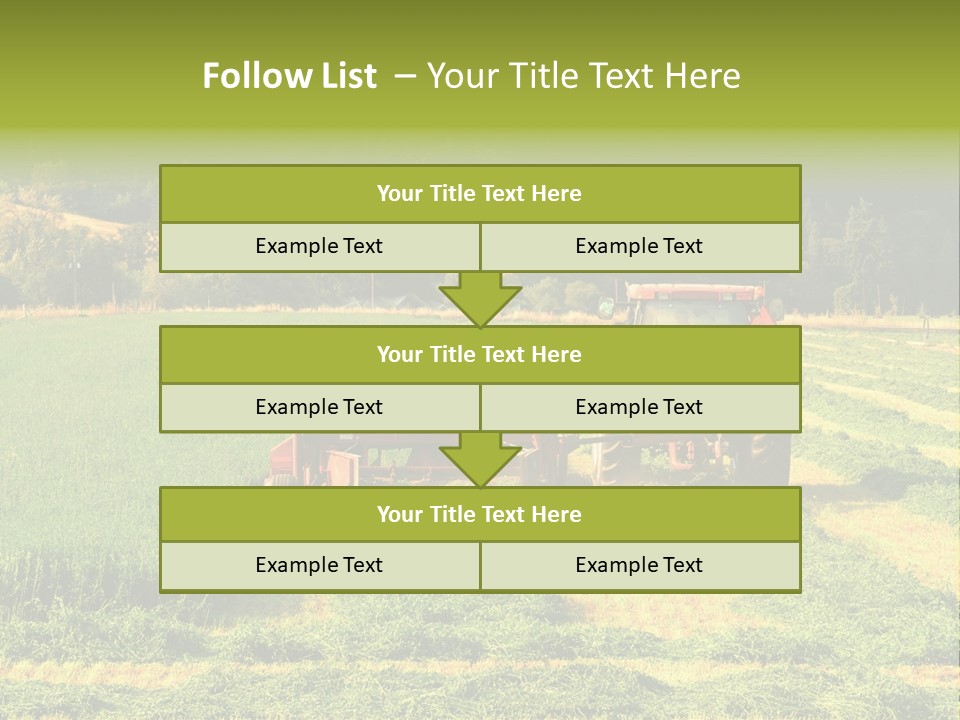 Field Windrow Agricultural PowerPoint Template