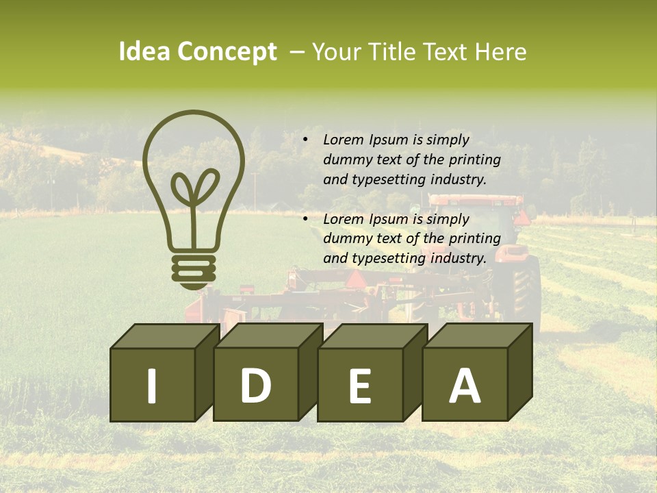 Field Windrow Agricultural PowerPoint Template