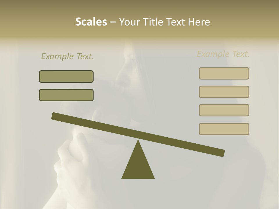 A Woman Holding A Baby In Her Arms PowerPoint Template