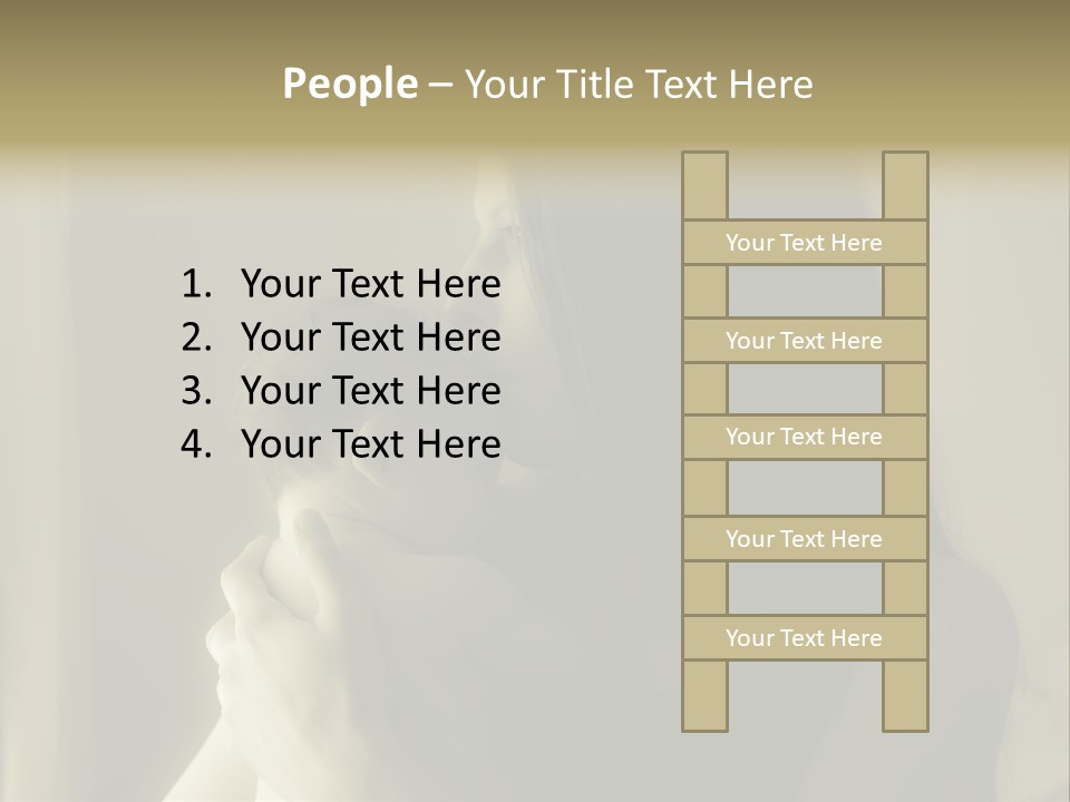 A Woman Holding A Baby In Her Arms PowerPoint Template