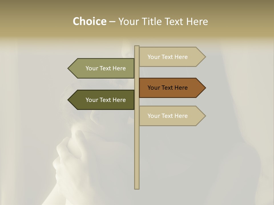 A Woman Holding A Baby In Her Arms PowerPoint Template