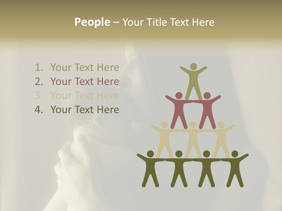 A Woman Holding A Baby In Her Arms PowerPoint Template