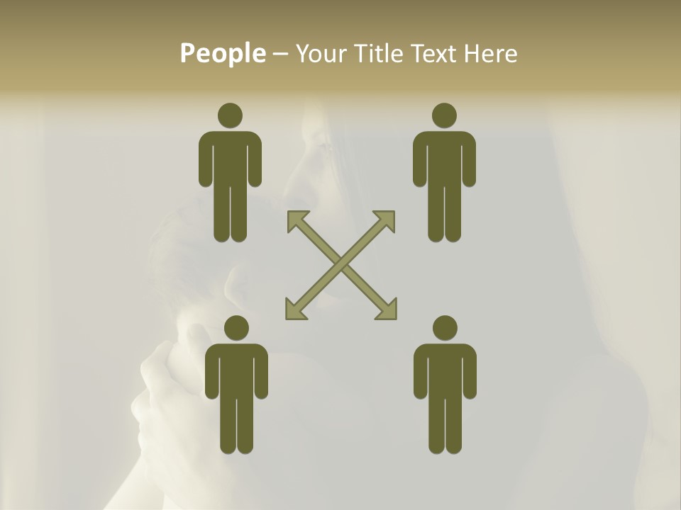 A Woman Holding A Baby In Her Arms PowerPoint Template