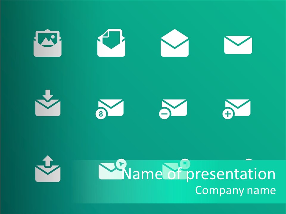 Document Arrow Pictogram PowerPoint Template