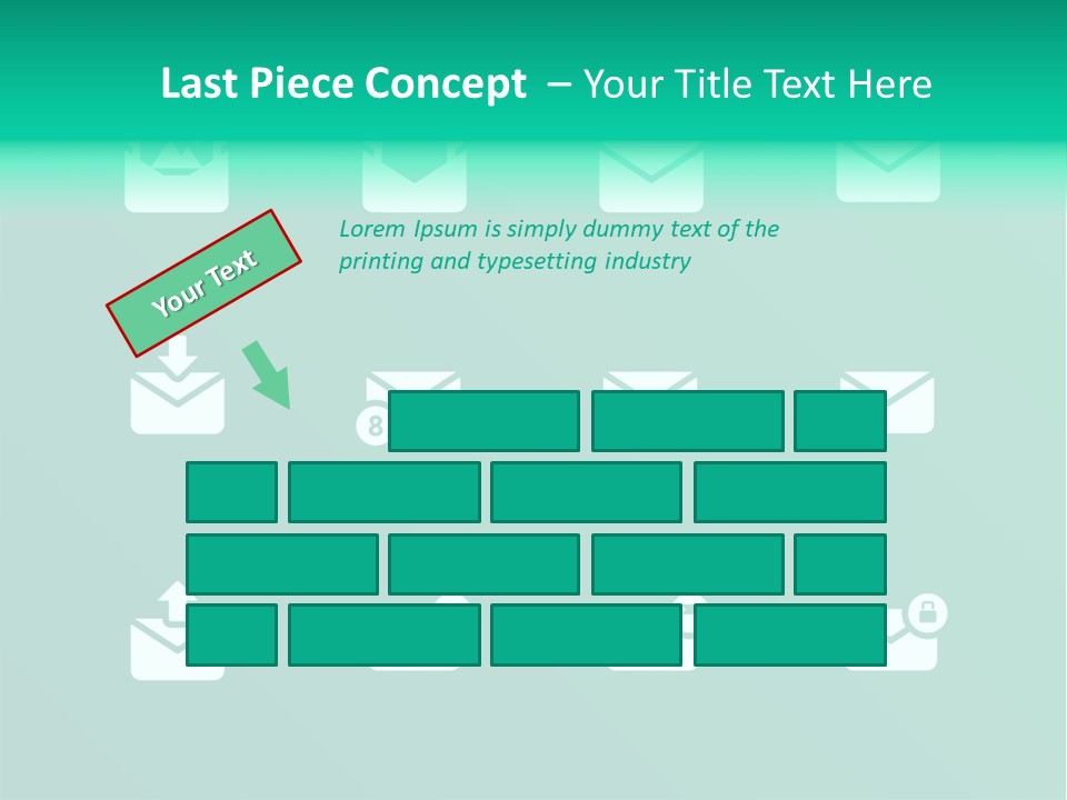 Document Arrow Pictogram PowerPoint Template