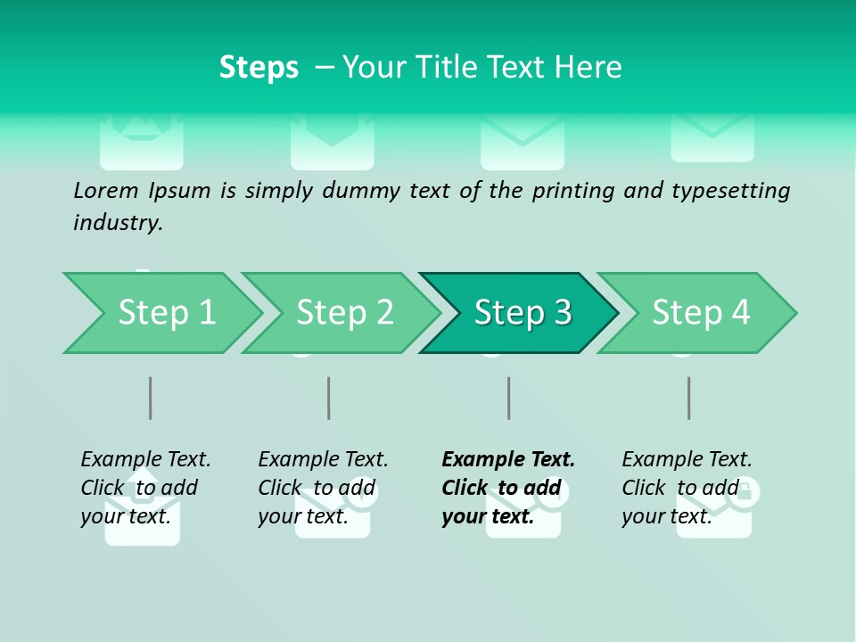 Document Arrow Pictogram PowerPoint Template