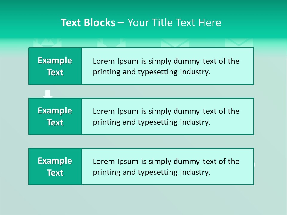 Document Arrow Pictogram PowerPoint Template