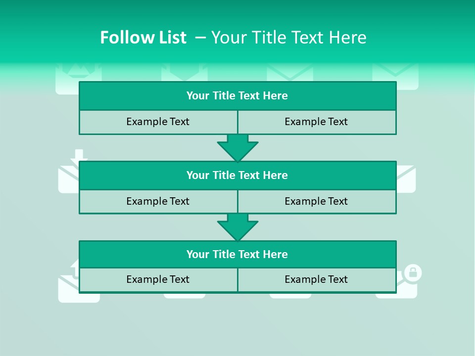 Document Arrow Pictogram PowerPoint Template