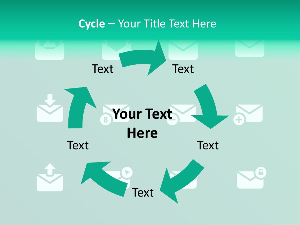 Document Arrow Pictogram PowerPoint Template