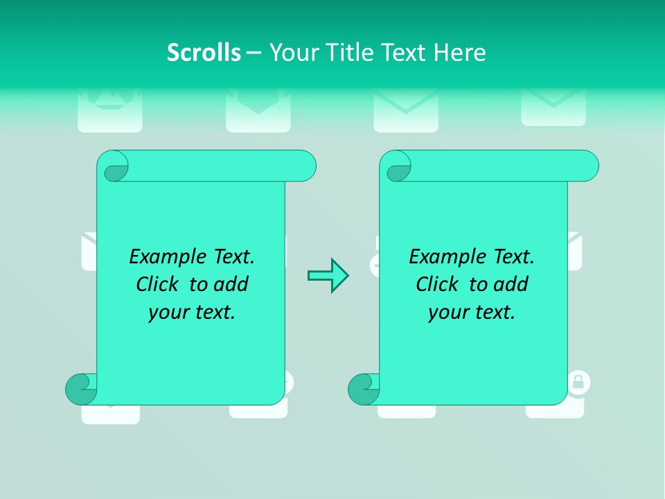 Document Arrow Pictogram PowerPoint Template