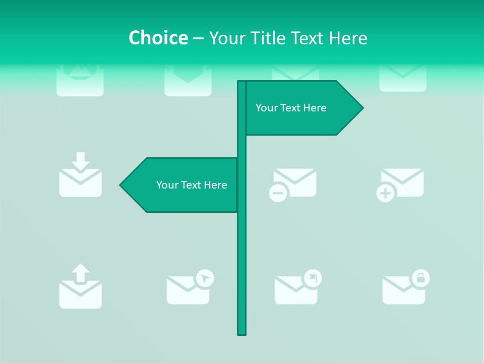 Document Arrow Pictogram PowerPoint Template