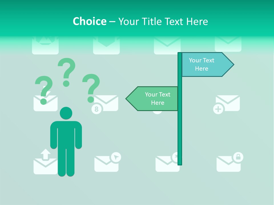 Document Arrow Pictogram PowerPoint Template