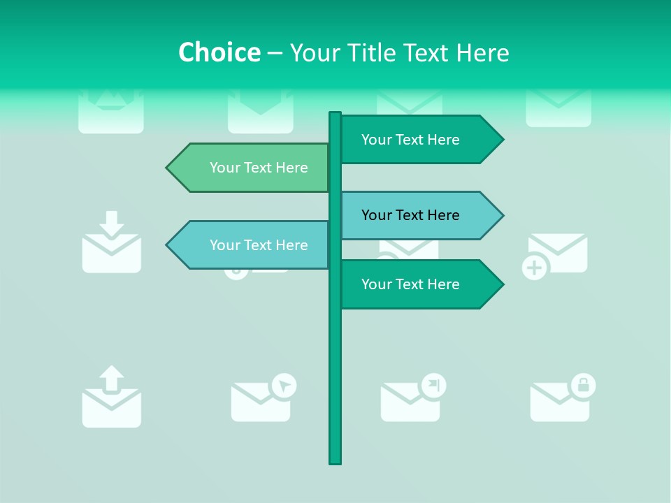 Document Arrow Pictogram PowerPoint Template