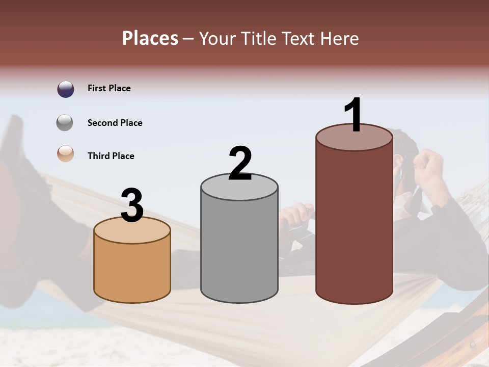 Outdoors Handsome Hammock PowerPoint Template