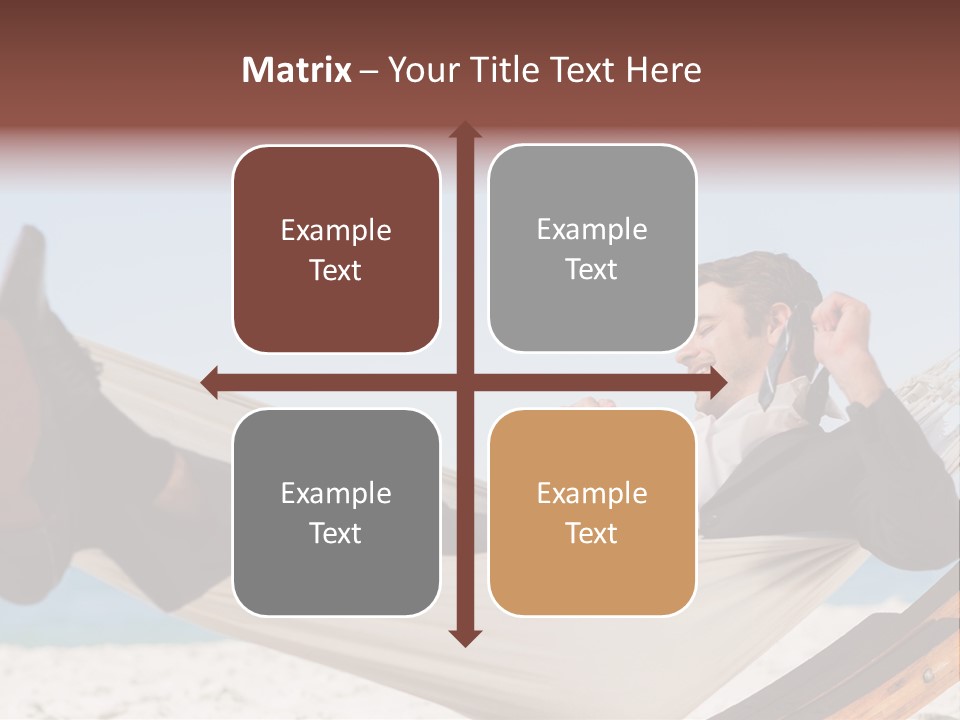 Outdoors Handsome Hammock PowerPoint Template