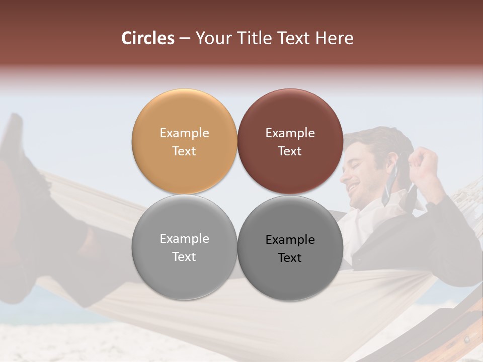 Outdoors Handsome Hammock PowerPoint Template