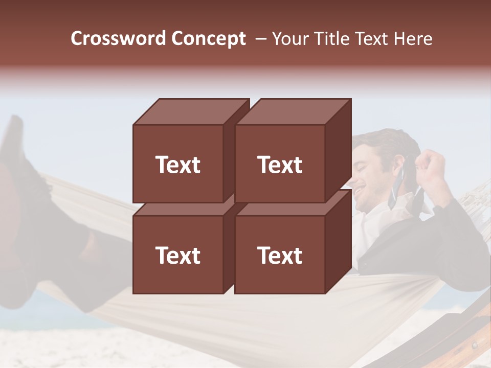 Outdoors Handsome Hammock PowerPoint Template