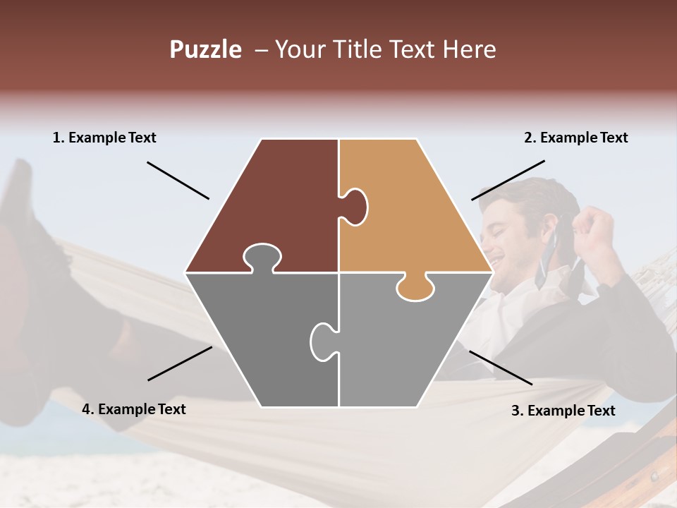 Outdoors Handsome Hammock PowerPoint Template