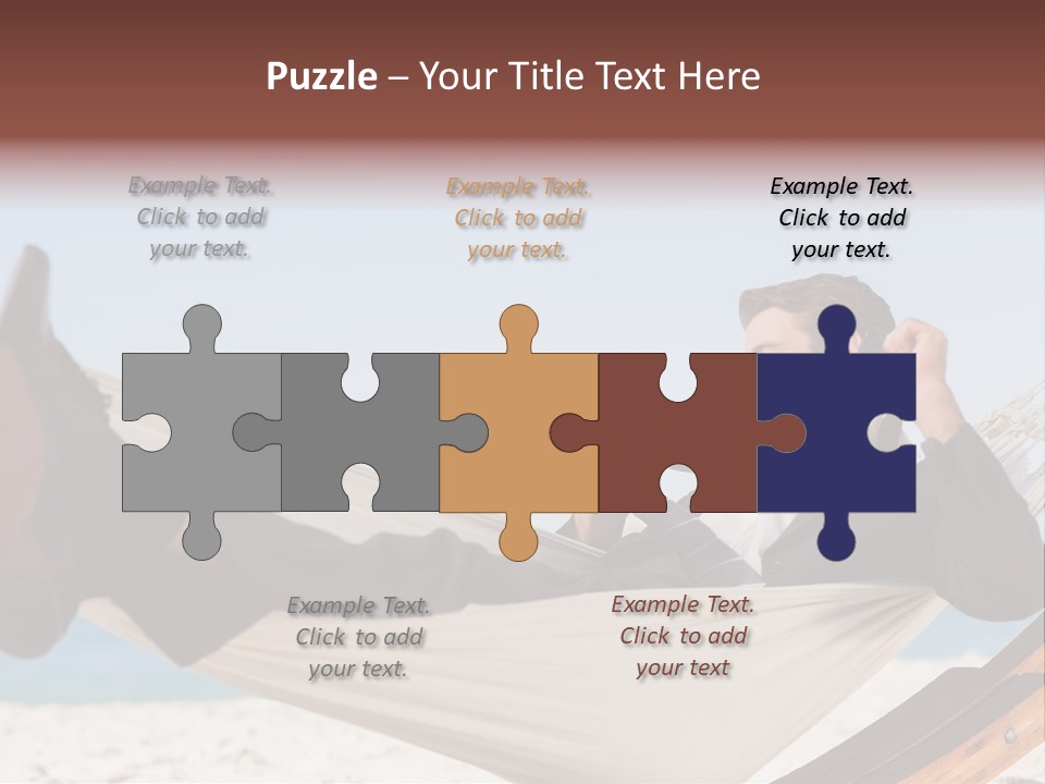 Outdoors Handsome Hammock PowerPoint Template