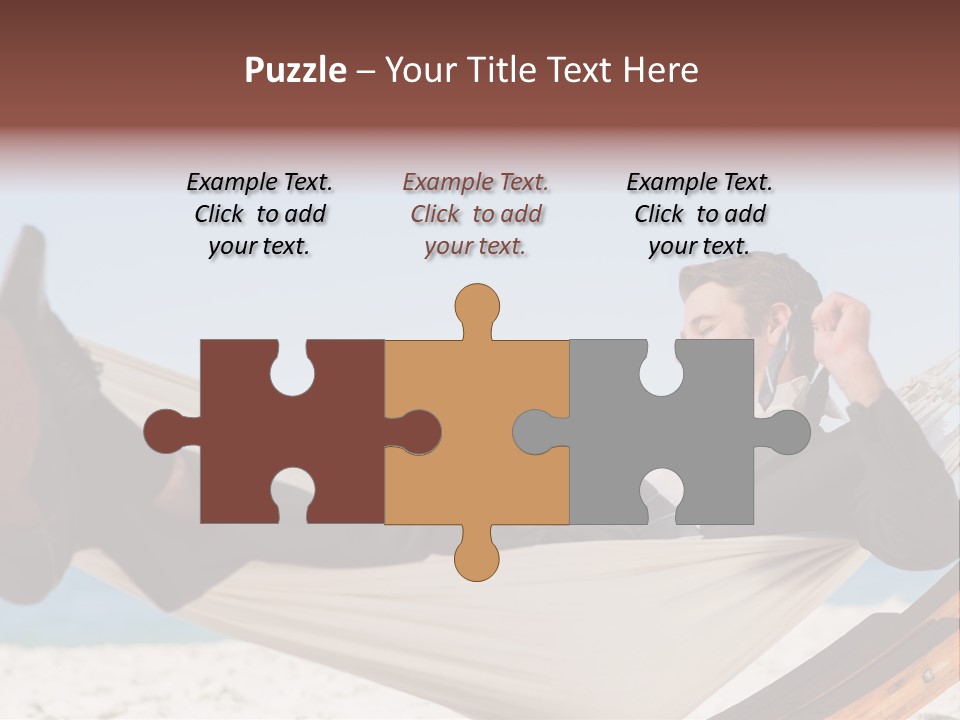 Outdoors Handsome Hammock PowerPoint Template